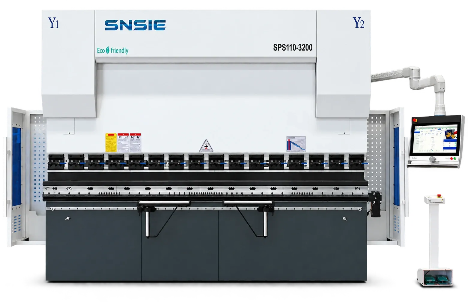 SNSIE SPS110-3200 press brake — illustrated Delem DA-69S configuration derived from the 2024 catalogue