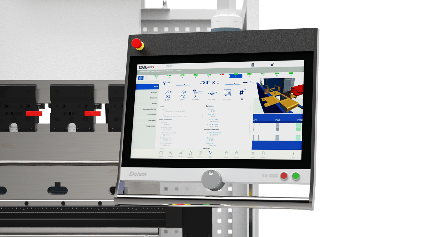 Delem DA-69S — one of the three UltraBend CNC control packages